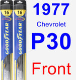 Front Wiper Blade Pack for 1977 Chevrolet P30 - Hybrid