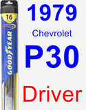 Driver Wiper Blade for 1979 Chevrolet P30 - Hybrid