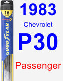 Passenger Wiper Blade for 1983 Chevrolet P30 - Hybrid