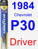 Driver Wiper Blade for 1984 Chevrolet P30 - Hybrid