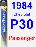 Passenger Wiper Blade for 1984 Chevrolet P30 - Hybrid