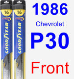 Front Wiper Blade Pack for 1986 Chevrolet P30 - Hybrid