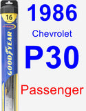 Passenger Wiper Blade for 1986 Chevrolet P30 - Hybrid