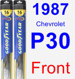 Front Wiper Blade Pack for 1987 Chevrolet P30 - Hybrid