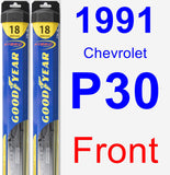 Front Wiper Blade Pack for 1991 Chevrolet P30 - Hybrid