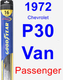 Passenger Wiper Blade for 1972 Chevrolet P30 Van - Hybrid