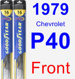 Front Wiper Blade Pack for 1979 Chevrolet P40 - Hybrid