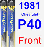 Front Wiper Blade Pack for 1981 Chevrolet P40 - Hybrid