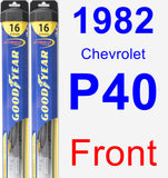 Front Wiper Blade Pack for 1982 Chevrolet P40 - Hybrid