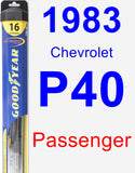 Passenger Wiper Blade for 1983 Chevrolet P40 - Hybrid