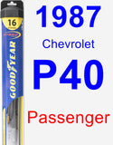 Passenger Wiper Blade for 1987 Chevrolet P40 - Hybrid