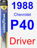 Driver Wiper Blade for 1988 Chevrolet P40 - Hybrid