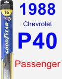 Passenger Wiper Blade for 1988 Chevrolet P40 - Hybrid