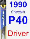 Driver Wiper Blade for 1990 Chevrolet P40 - Hybrid