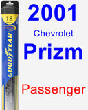 Passenger Wiper Blade for 2001 Chevrolet Prizm - Hybrid