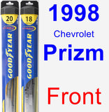 Front Wiper Blade Pack for 1998 Chevrolet Prizm - Hybrid