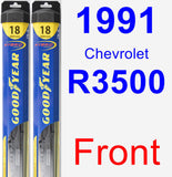 Front Wiper Blade Pack for 1991 Chevrolet R3500 - Hybrid