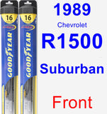 Front Wiper Blade Pack for 1989 Chevrolet R1500 Suburban - Hybrid