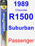 Passenger Wiper Blade for 1989 Chevrolet R1500 Suburban - Hybrid