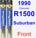 Front Wiper Blade Pack for 1990 Chevrolet R1500 Suburban - Hybrid