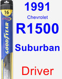 Driver Wiper Blade for 1991 Chevrolet R1500 Suburban - Hybrid