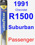 Passenger Wiper Blade for 1991 Chevrolet R1500 Suburban - Hybrid