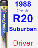 Driver Wiper Blade for 1988 Chevrolet R20 Suburban - Hybrid