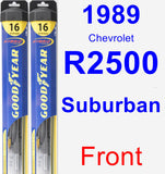 Front Wiper Blade Pack for 1989 Chevrolet R2500 Suburban - Hybrid