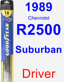 Driver Wiper Blade for 1989 Chevrolet R2500 Suburban - Hybrid