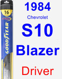 Driver Wiper Blade for 1984 Chevrolet S10 Blazer - Hybrid