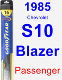 Passenger Wiper Blade for 1985 Chevrolet S10 Blazer - Hybrid