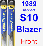 Front Wiper Blade Pack for 1989 Chevrolet S10 Blazer - Hybrid