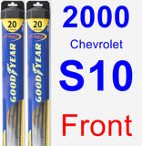 Front Wiper Blade Pack for 2000 Chevrolet S10 - Hybrid