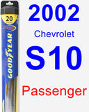 Passenger Wiper Blade for 2002 Chevrolet S10 - Hybrid