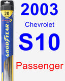 Passenger Wiper Blade for 2003 Chevrolet S10 - Hybrid