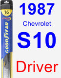 Driver Wiper Blade for 1987 Chevrolet S10 - Hybrid