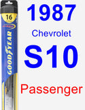 Passenger Wiper Blade for 1987 Chevrolet S10 - Hybrid