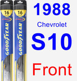 Front Wiper Blade Pack for 1988 Chevrolet S10 - Hybrid