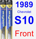 Front Wiper Blade Pack for 1989 Chevrolet S10 - Hybrid