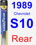 Rear Wiper Blade for 1989 Chevrolet S10 - Hybrid