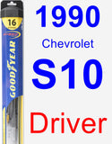 Driver Wiper Blade for 1990 Chevrolet S10 - Hybrid