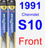 Front Wiper Blade Pack for 1991 Chevrolet S10 - Hybrid