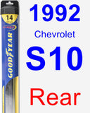 Rear Wiper Blade for 1992 Chevrolet S10 - Hybrid