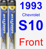 Front Wiper Blade Pack for 1993 Chevrolet S10 - Hybrid