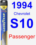 Passenger Wiper Blade for 1994 Chevrolet S10 - Hybrid
