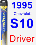 Driver Wiper Blade for 1995 Chevrolet S10 - Hybrid