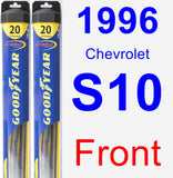 Front Wiper Blade Pack for 1996 Chevrolet S10 - Hybrid