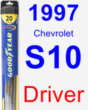 Driver Wiper Blade for 1997 Chevrolet S10 - Hybrid
