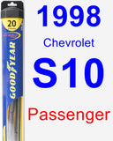 Passenger Wiper Blade for 1998 Chevrolet S10 - Hybrid
