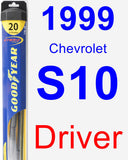 Driver Wiper Blade for 1999 Chevrolet S10 - Hybrid